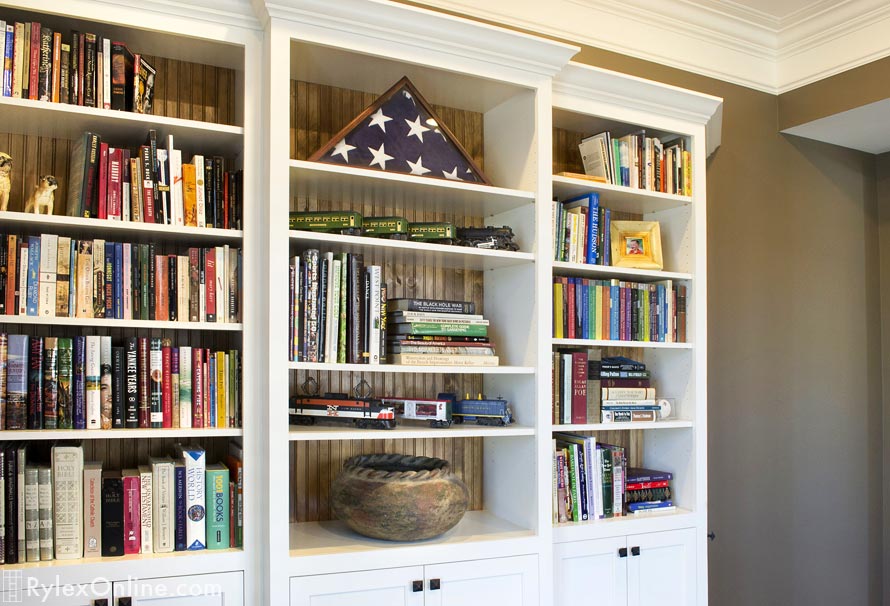 Bookcase with Beadboard Back Panel