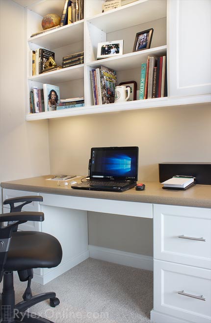 Work Station with Open Shelving