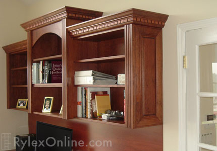 Executive Home Office Desk with Crown Moulding