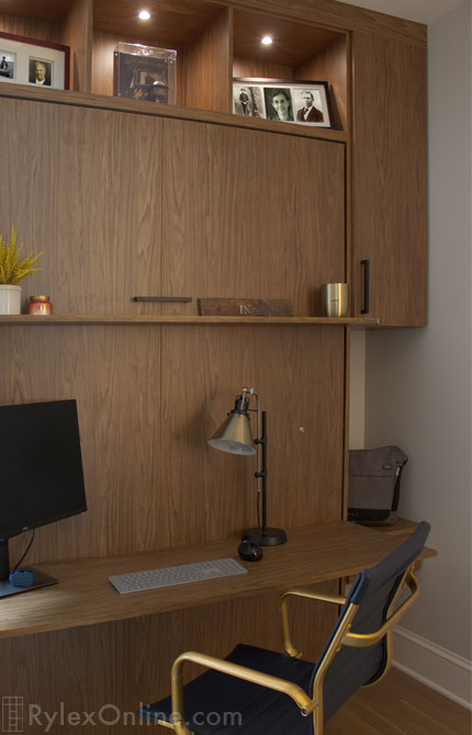 Office Desk Cabinet with Open Shelves and Storage Cabinet