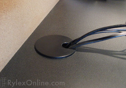 Black Cable Grommet for Office Desk