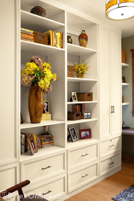 Office Cabinets with Open Display Shelves