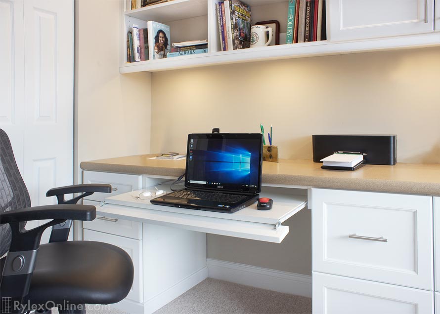 Home Office Desk with Keyboard Tray