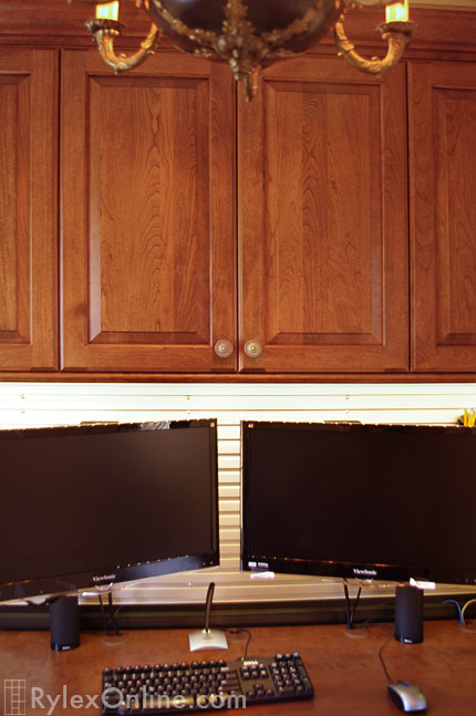Home Office Desk Cabinets with LED Lighting