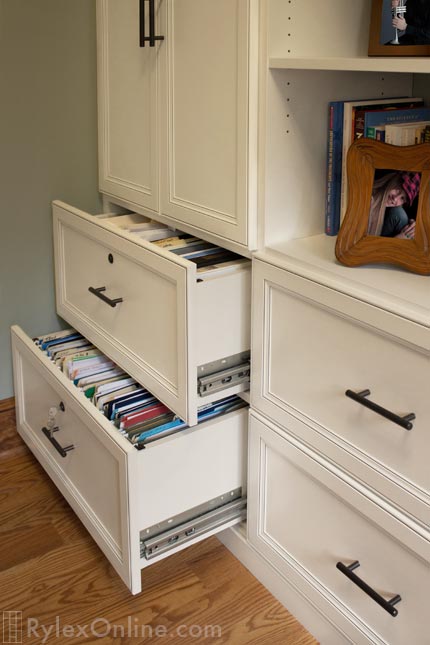 Home Office Storage Cabinets with Locking Lateral File Drawers Close Up