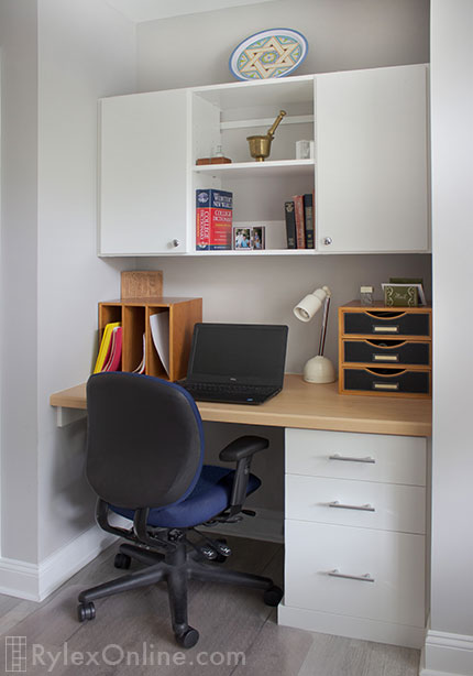 Personal Desk Work Space with Cabinets