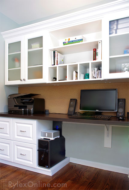 Overhead Office Cabinets with Paper Cubbies and Shelves