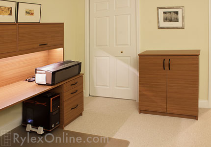 Sophisticated Smart Home Office with Credenza