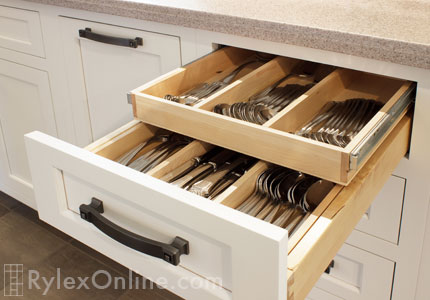 Double Cutlery Drawers with Drawer Dividers