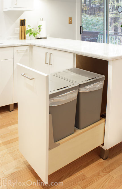 Kitchen Cabinet Drawer for Double Garbage Bins