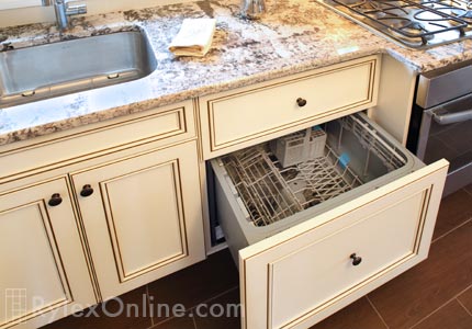 Integrated Dishwasher Panel Cabinet Close Up