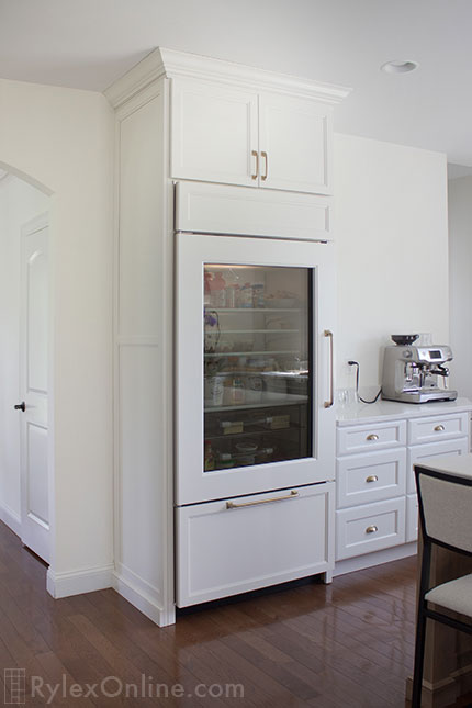 Subzero Refrigerator Panels Integrated into Existing Cabinetry