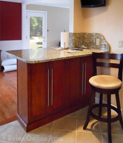 Kitchen Island Cabinet with Granite Counter