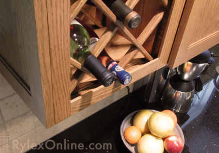 Kitchen Cabinet Wine Rack Close