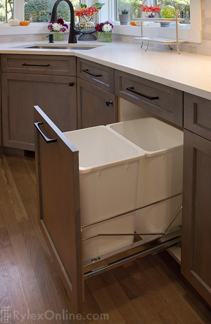 Kitchen Trash Pullout Cabinet