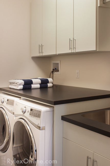 Organizational Laundry Cabinets for Easy Access