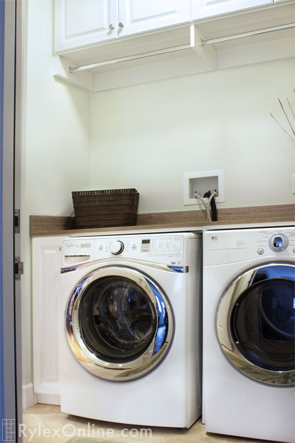 Slim Laundry Cabinet Between Washer and Wall