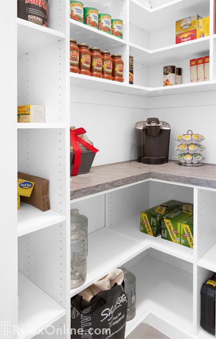 Custom Pantry with Fully Adjustable Shelves