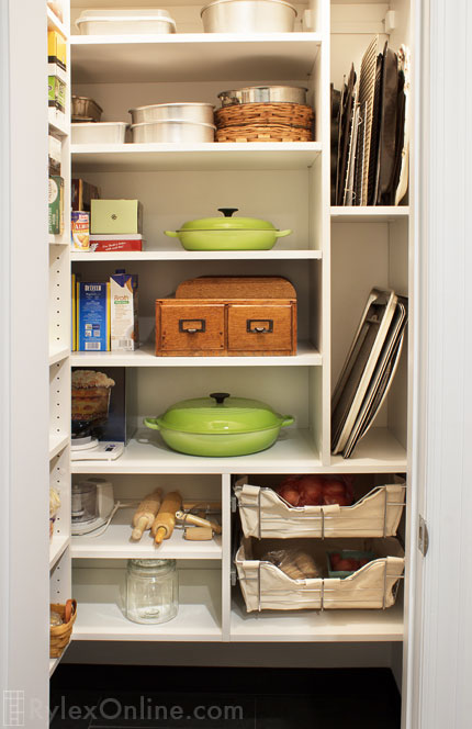 Pantry with Depth of Shelves for Appliances