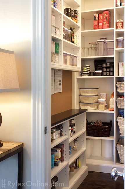 Pantry Closet with Efficient Shelving