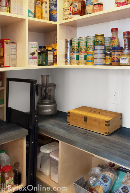 User-Friendly Pantry with Kitchen Prep Space