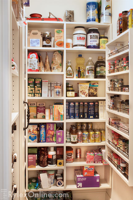 Pantry With Full Spice Rack