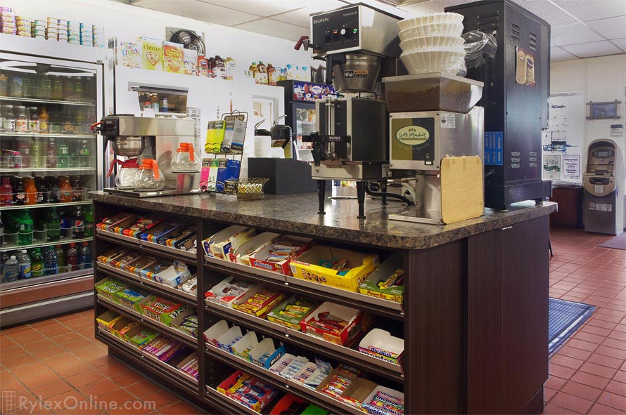 Compact Coffee Station Display Shelving