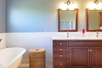 Master Bathroom Vanity with Matching Mirrors