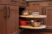 Kitchen Corner Cabinets with Double Tier Lazy Susan