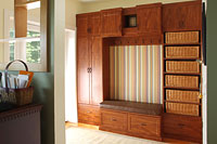 Entryway Storage Cabinets with Seat Bench