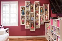 American Girl Doll Display Case with Glass Doors