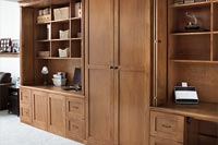Dual Home Offices with Storage Cabinet