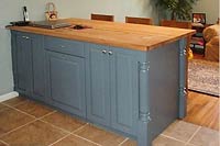 Kitchen Island with Wood Block Top