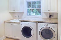 Laundry Cabinets with Folding Counter
