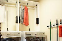 Laundry Room with High Ceilings
