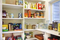 Kitchen Pantry with Open Shelves