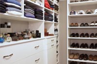Men's Closet with Watch Drawer, Tie Rack and Shoe Storage