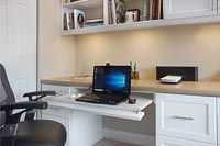 Home Office with Built-in Desk