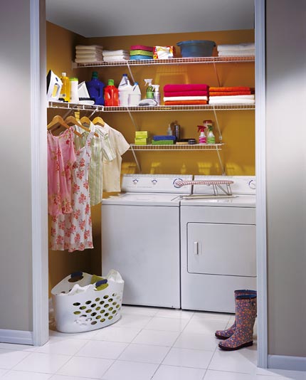 Laundry Room Wire Shelving