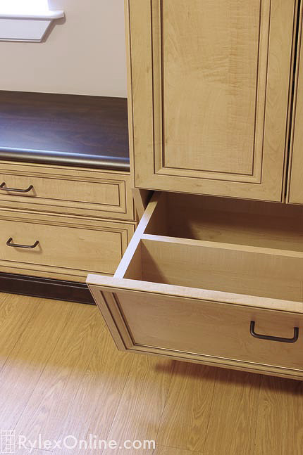 Divided Cabinet Drawer for Convenience in our Assisted Living Furniture