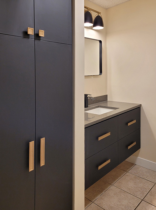 Matt Black Floating Bathroom Vanity