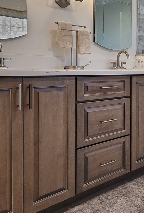 Solid Wood Vanity Close Up