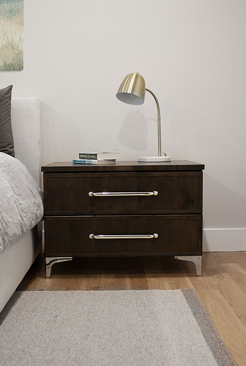 Custom Nightstand Cabinet with Chrome Legs