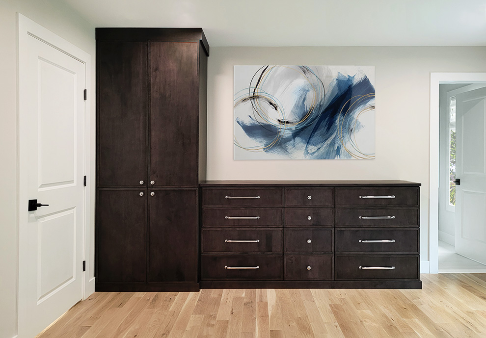 Custom Designed and Installed Bedroom Built-in Wardrobe in White Plains, NY