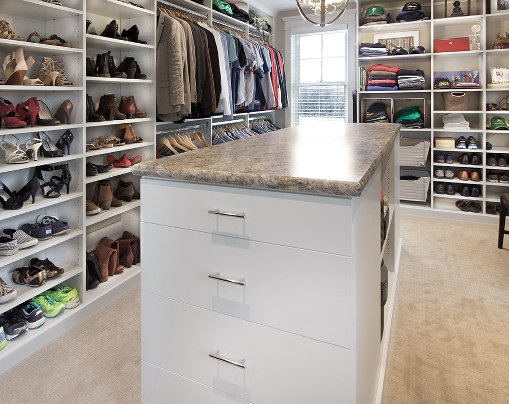 Master Closet with Adjustable Shoe Shelves