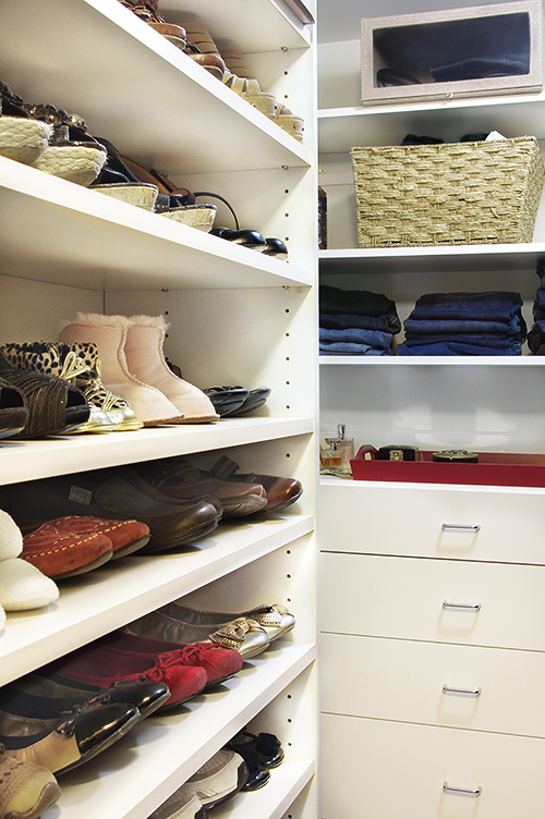 Adjustable Closet Shoe Shelves