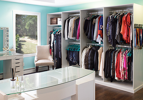 Dressing Room with Spacious Hanging Closets