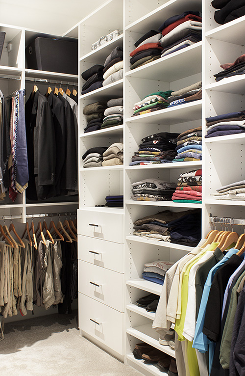 Shelves for Folded Garments and Closet Drawers