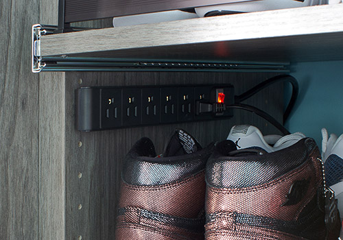 Concealed Closet Shelf Power Strips