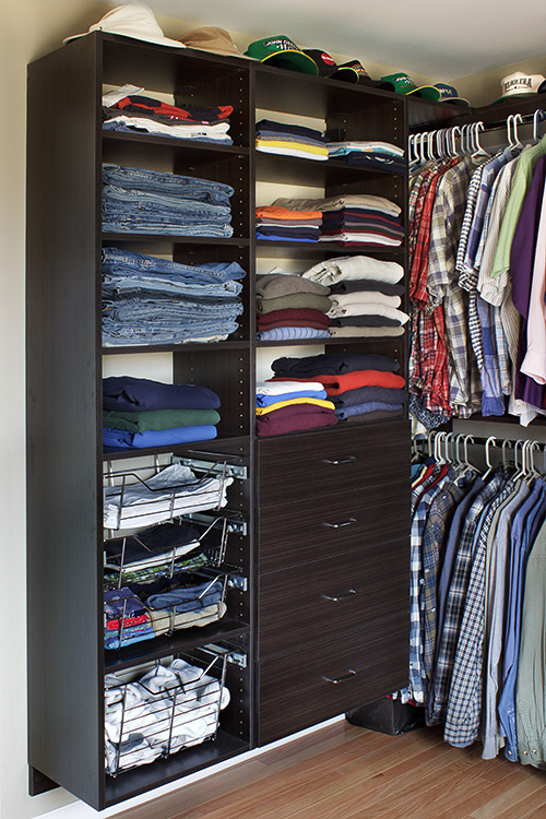 Closet with Sliding Baskets